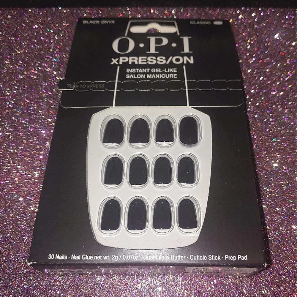 Black Onyx OPI xPRESS/ON Instant Gel-Like Manicure Nails